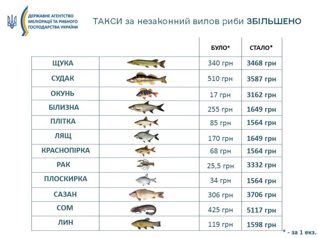 штрафи за вилов риби