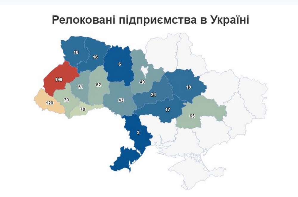 Названо область, куди переїхало найбільше підприємств з постраждалих від війни територій