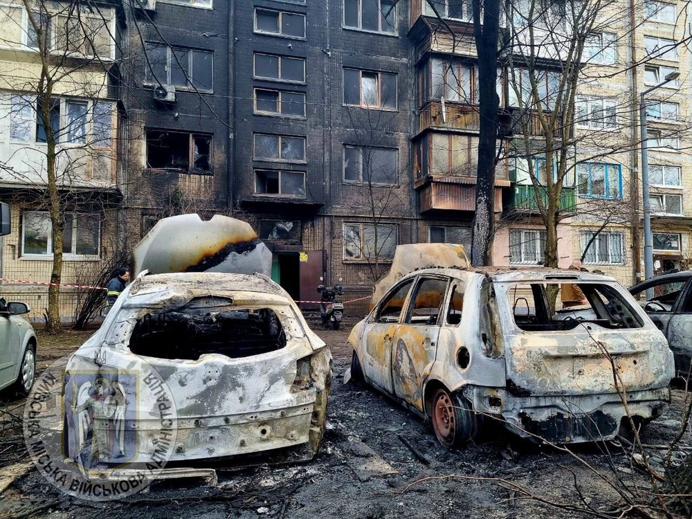 фото наслідків атаки на Київ