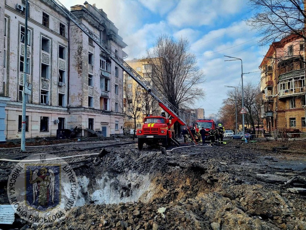 фото наслідків атаки на Київ