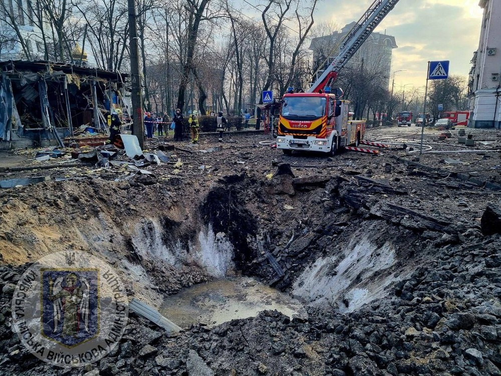 фото наслідків атаки на Київ