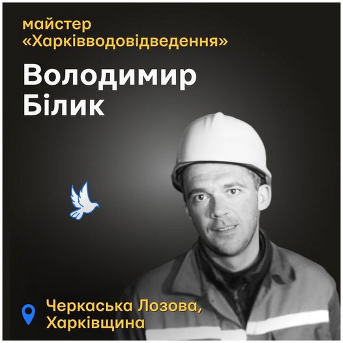 Меморіал: вбиті росією. Володимир Білик, 35 років, Харківщина, травень