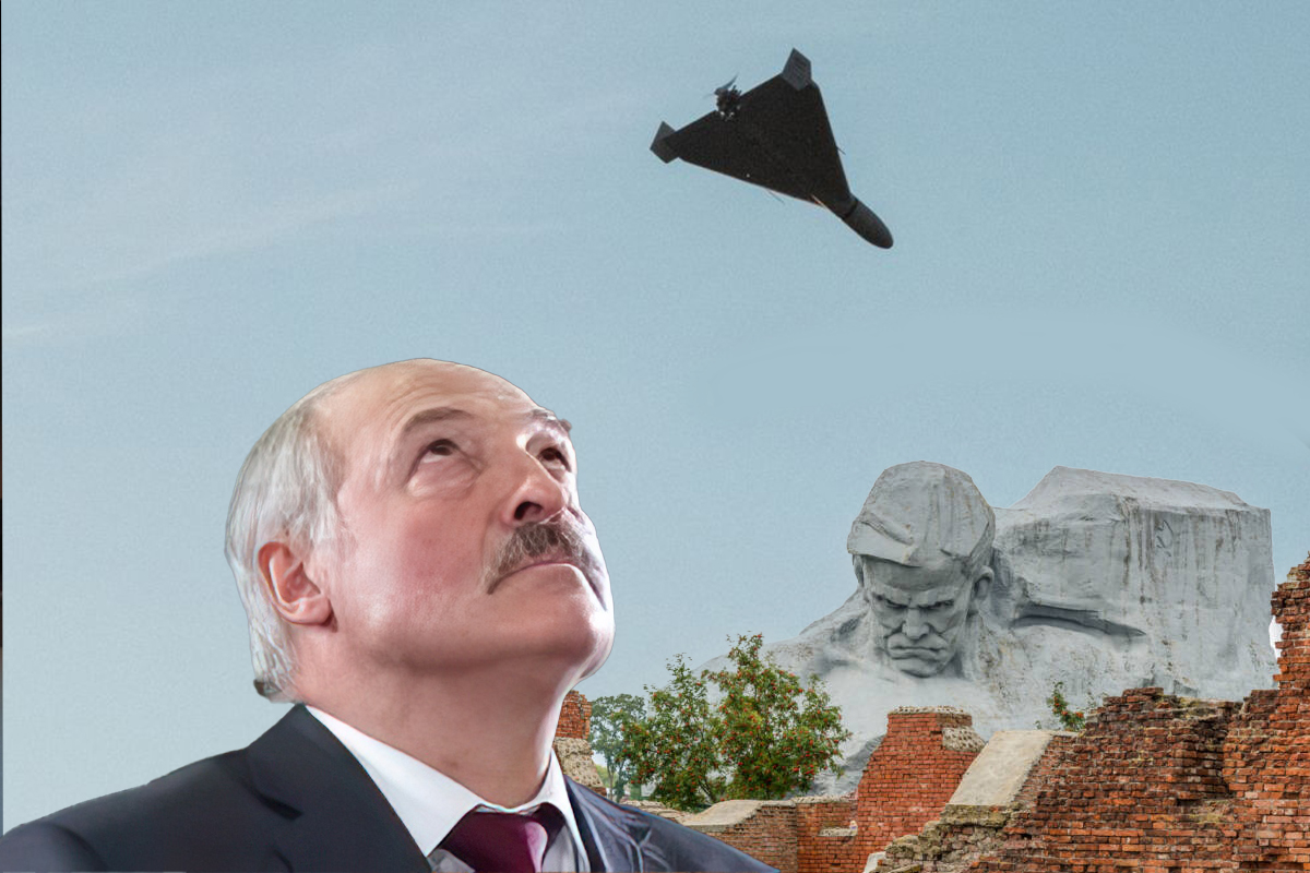 Російський шахед в небі над Білоруссю