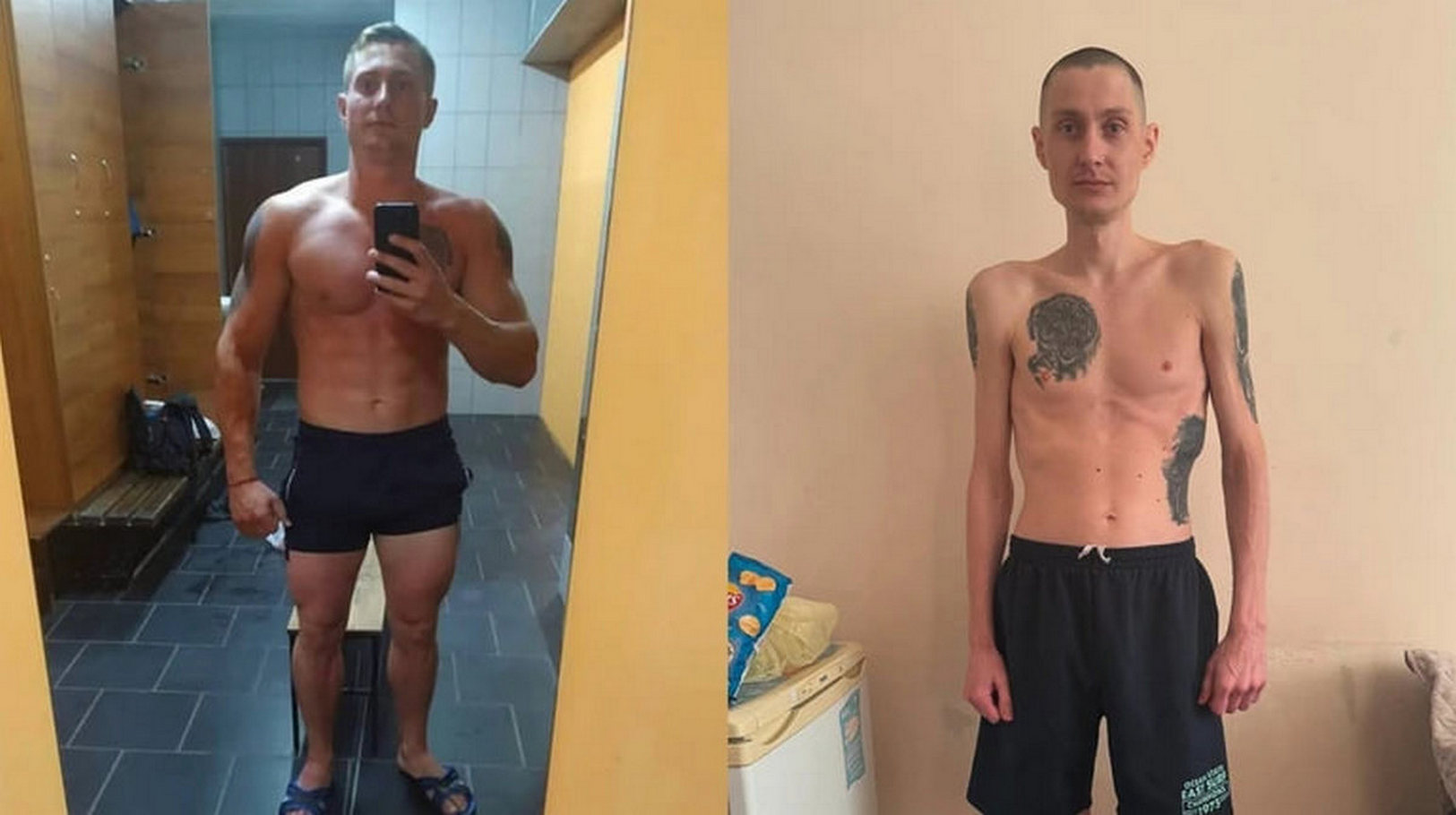 «Мінус 40 кілограмів»: нацгвардієць показав фото до і після ворожого полону