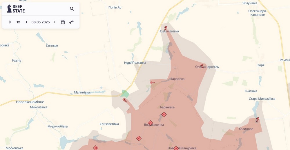 Обстановка на фронті 8 травня: ЗСУ відновили позиції біля Липців, ворог просунувся на Донеччині