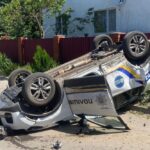 Патрульне авто перекинулося на дах: подробиці ДТП з поліцією на Київщині