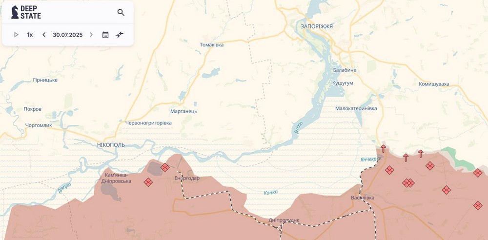 Обстановка на фронті 31 липня: ворог окупував два села, просунувся на Запоріжжі і Донеччині, втратив 1070 солдатів за добу