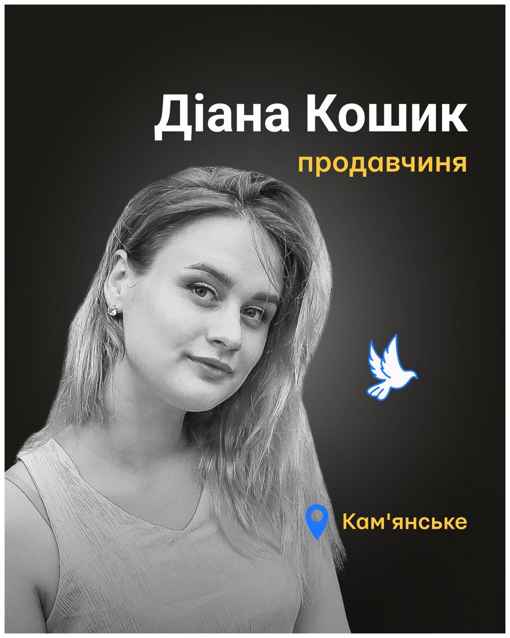 Меморіал: вбиті росією. Діана Кошик, 23 роки, Кам’янське, липень