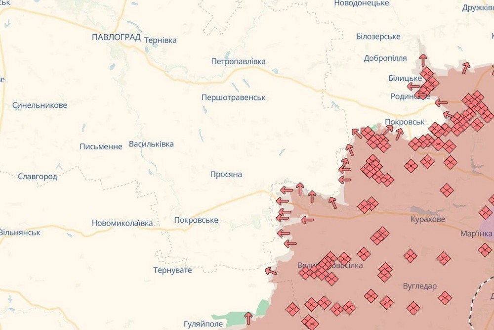 Свіжі дані «Новини України – НСН» надають з посиланням на Генштаб ЗСУ і аналітиків DeepState.