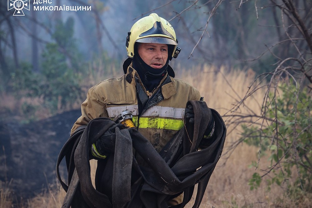 Масштабна пожежа на Миколаївщині триває вже майже добу: горить ліс (фото)