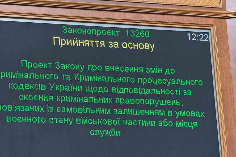 Кримінальна відповідальність за СЗЧ – ВР підтримала зміну правил