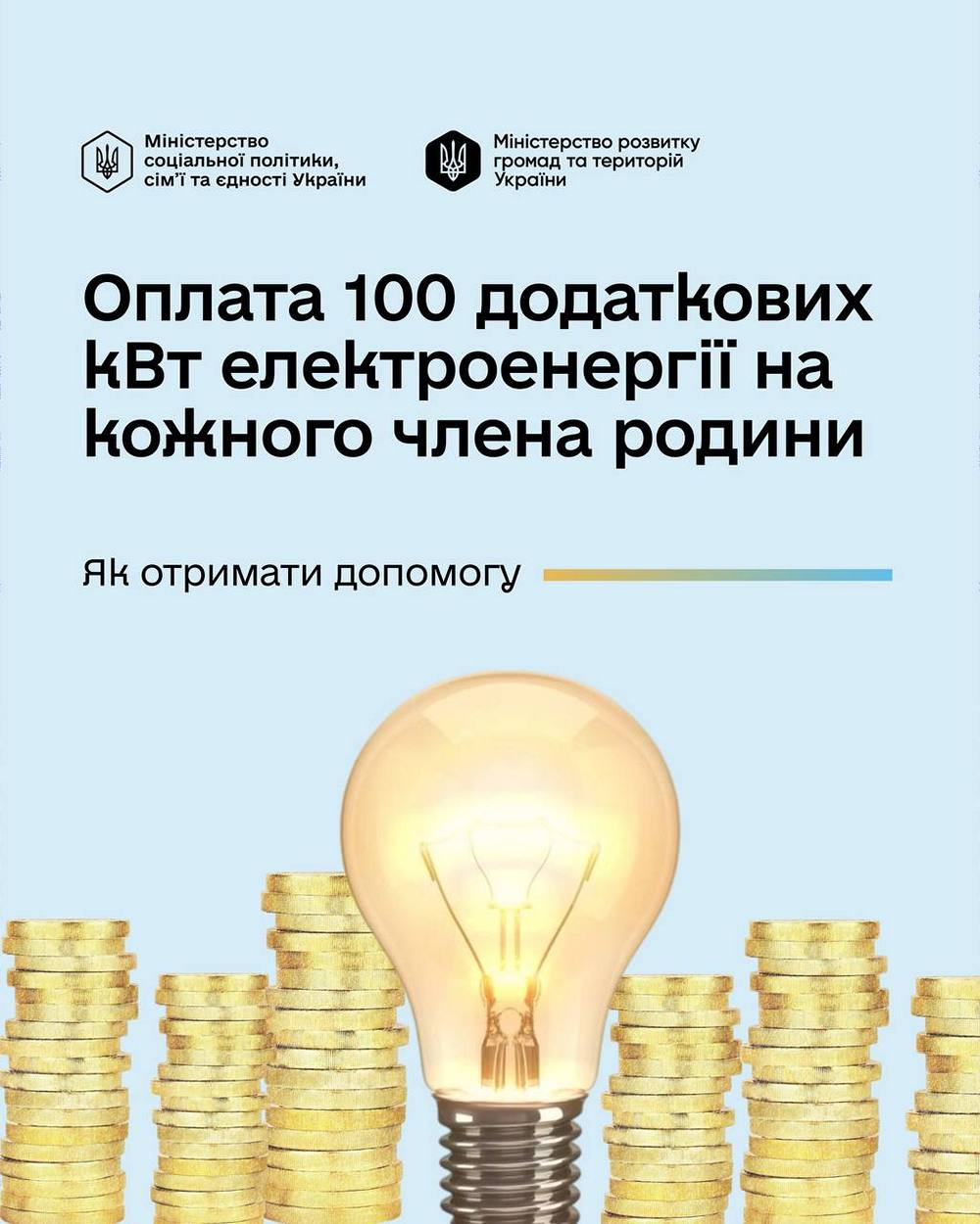 допомога на оплату електроенергії