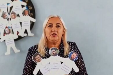 На росії та окупованому Донбасі вчителі «розстрілювали зрадників» дротиками за завданням пранкера (відео)