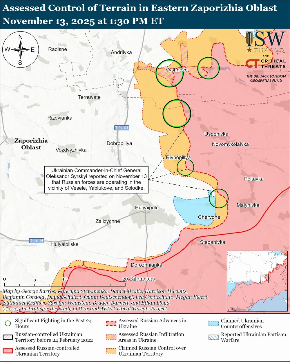 Оточити Гуляйполе і відрізати його від сполучення із Дніпропетровщиною: аналітики про ситуацію на фронті