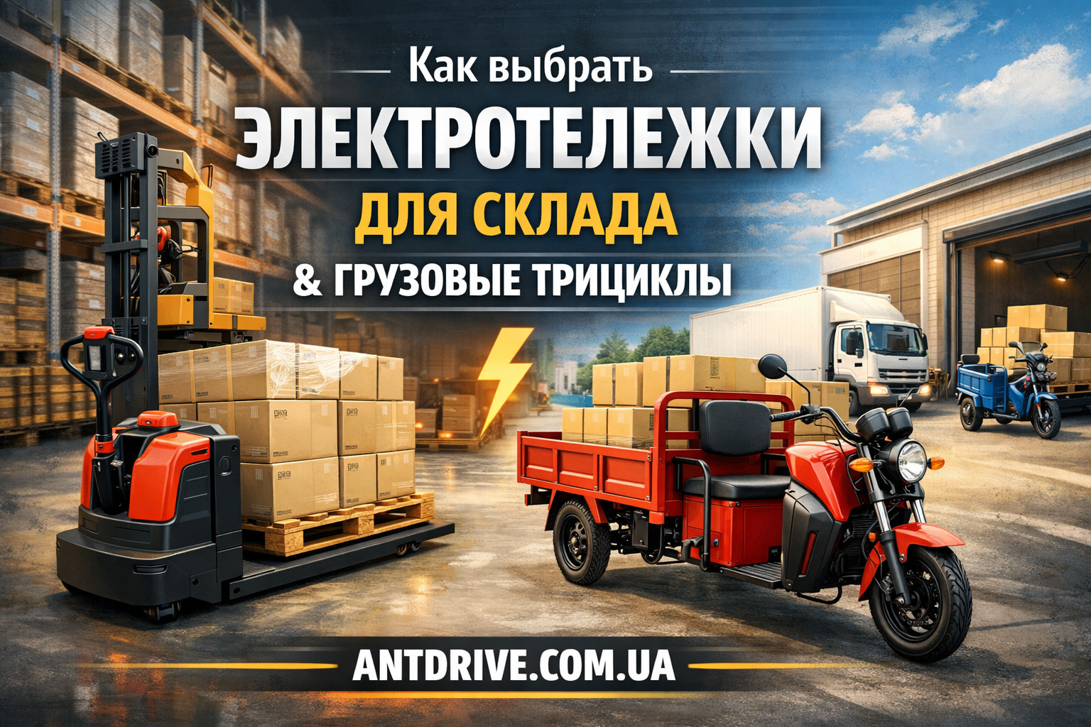 Как выбрать электротележки для склада и грузовые трициклы 1 123