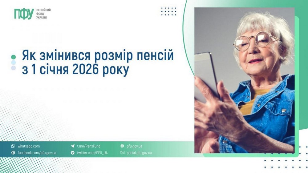 Як змінився розмір пенсій з 1 січня 2026 року: перелік нових сум Як змінився розмір пенсій з 1 січня 2026 року: перелік нових сум