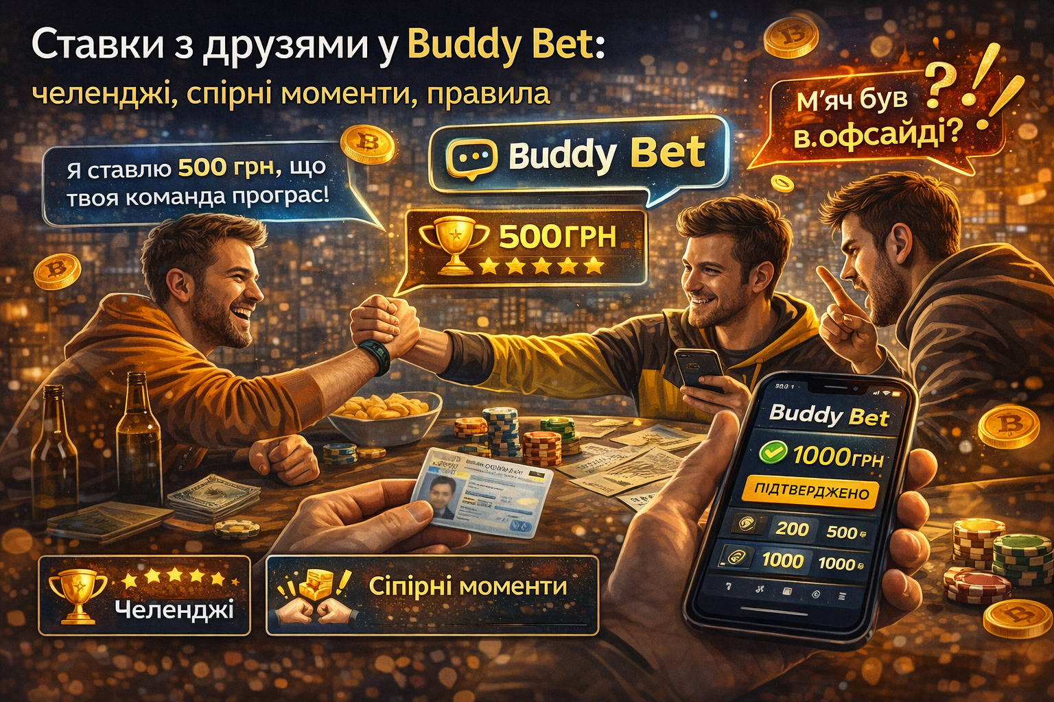 Ставки з друзями у Buddy Bet: челенджі, спірні моменти, правила 1 4