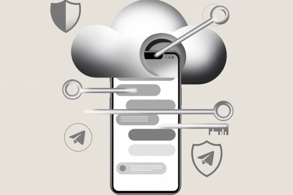 a modern editorial illustration representing cloud ba