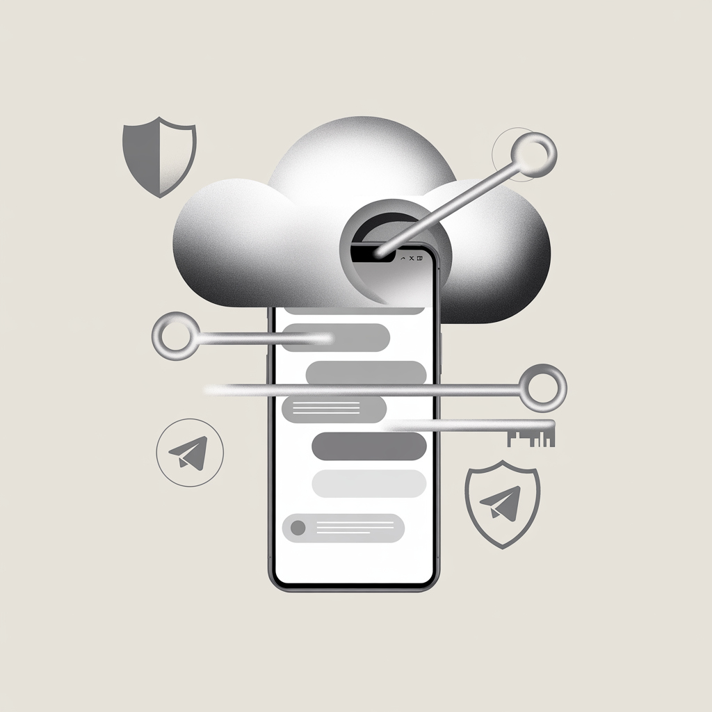 CloudOTP в Telegram: что это, как работает 1 a modern editorial illustration representing cloud ba