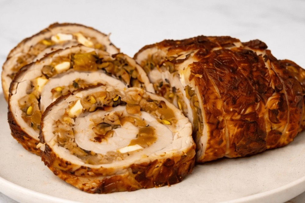 Рецепт дня: «М’ясний рулет з курагою, фетою та фісташками» Рецепт дня: «М’ясний рулет з курагою, фетою та фісташками»