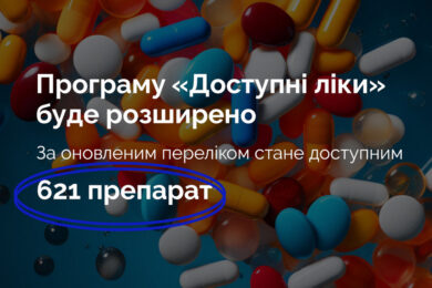 Програму «Доступні ліки» розширять: оновлений список препаратів діятиме з 31 березня