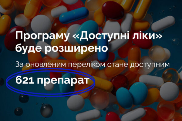 Програму «Доступні ліки» розширять: оновлений список преператів діятиме з 31 березня
