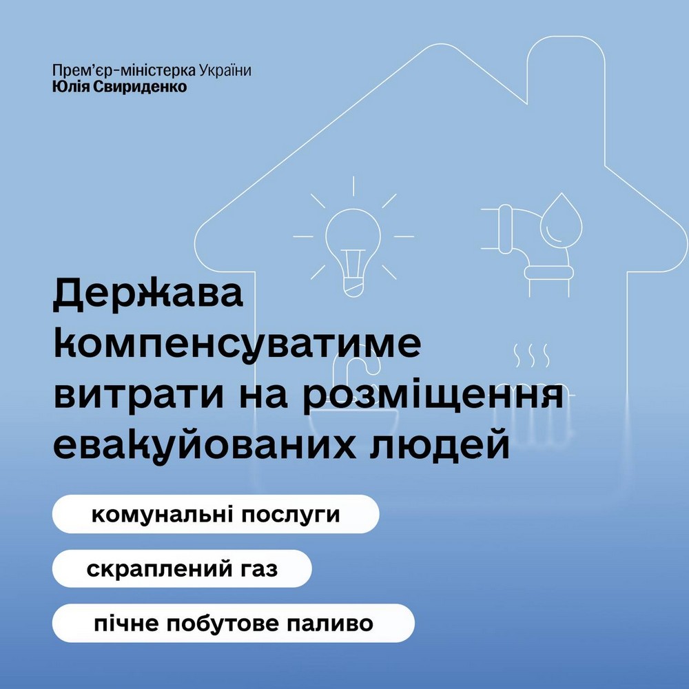 Уряд затвердив порядок компенсації за комунальні послуги на пунктах евакуації ВПО: як отримати