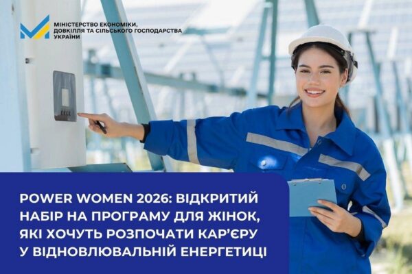 Стартував набір на безкоштовну навчальну програму для жінок, які хочуть зробити кар’єру у сфері енергетики
