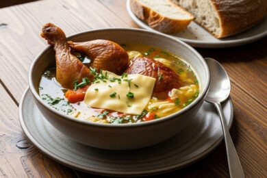 Рецепт дня: «Суп з копченою куркою та плавленим сиром»