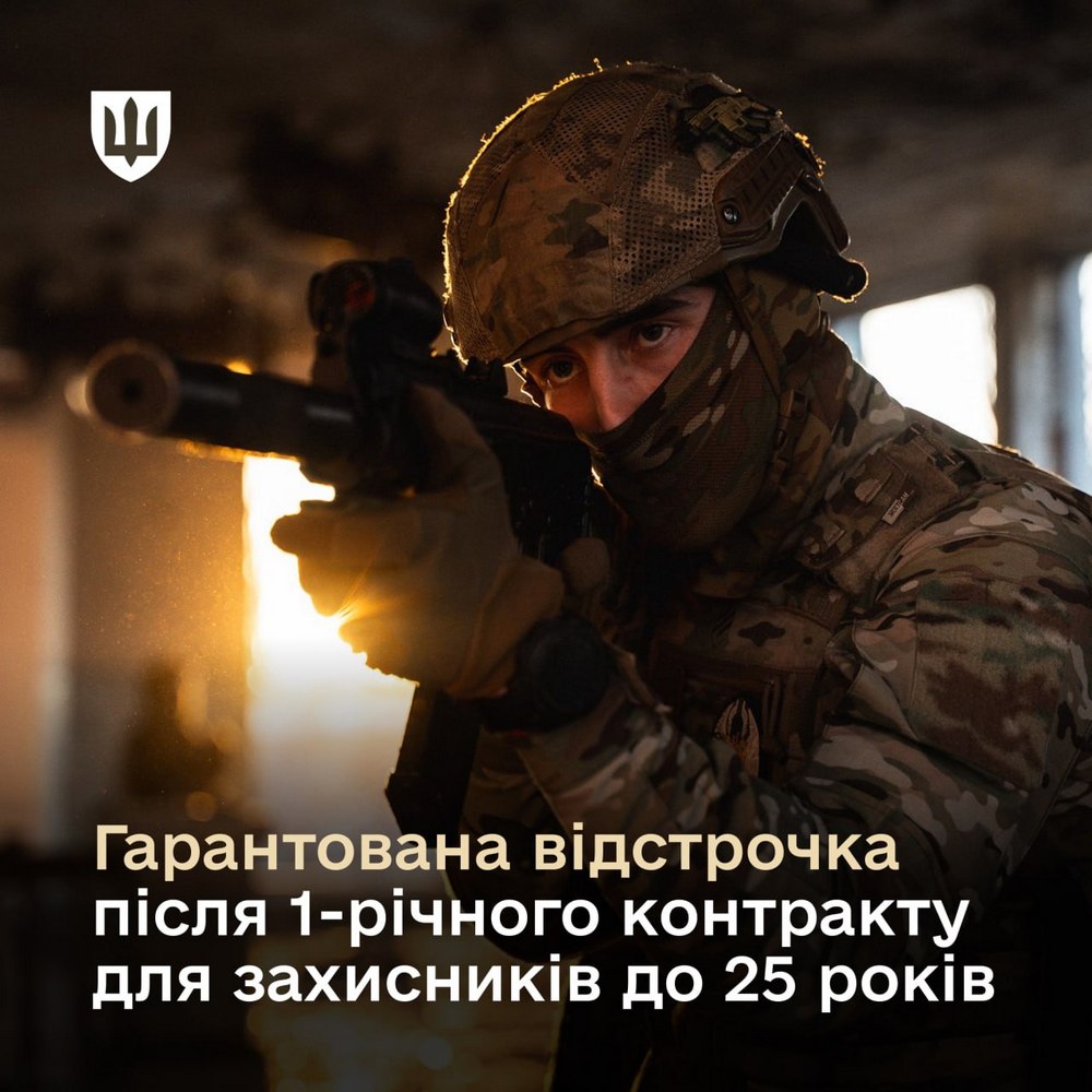 Відстрочка після контракту: що гарантовано новою нормою для військових 18-25 років