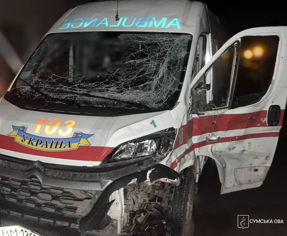 РФ атакувала швидку на Сумщині під час перемир’я – поранені троє медиків