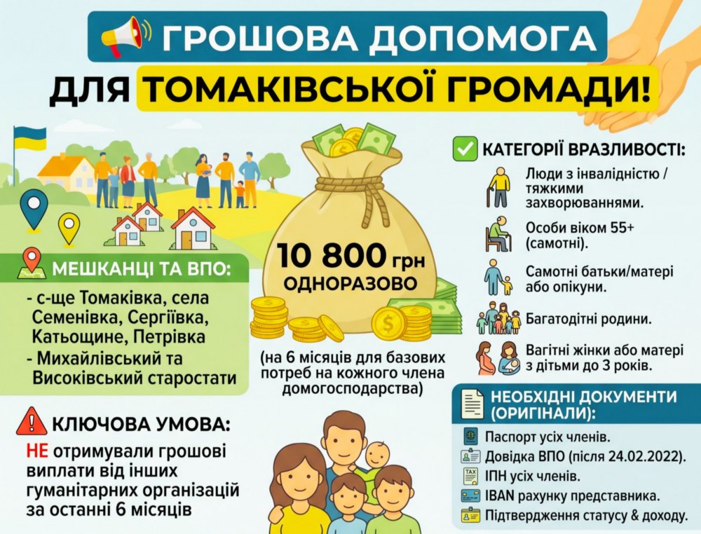 Грошова допомога на Нікопольщині
