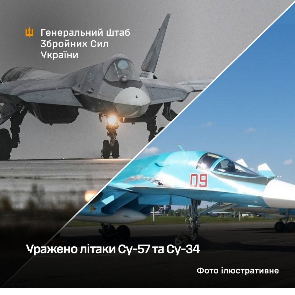 Уражено літаки РФ Су-57 та Су-34, а також НПЗ в Туапсе і Пермі, ЗРК “Бук-М3” та склади окупантів