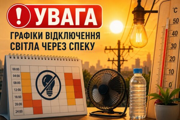30 червня графіки відключення світла діятимуть у всіх регіонах – Укренерго