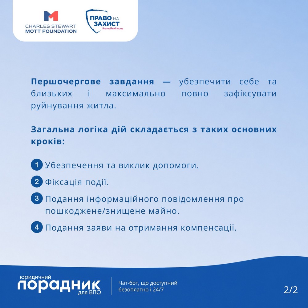 Для отримання компенсації: як правильно зафіксувати пошкодження майна і що зробити у перші 24 години – покроковий алгоритм від юристів