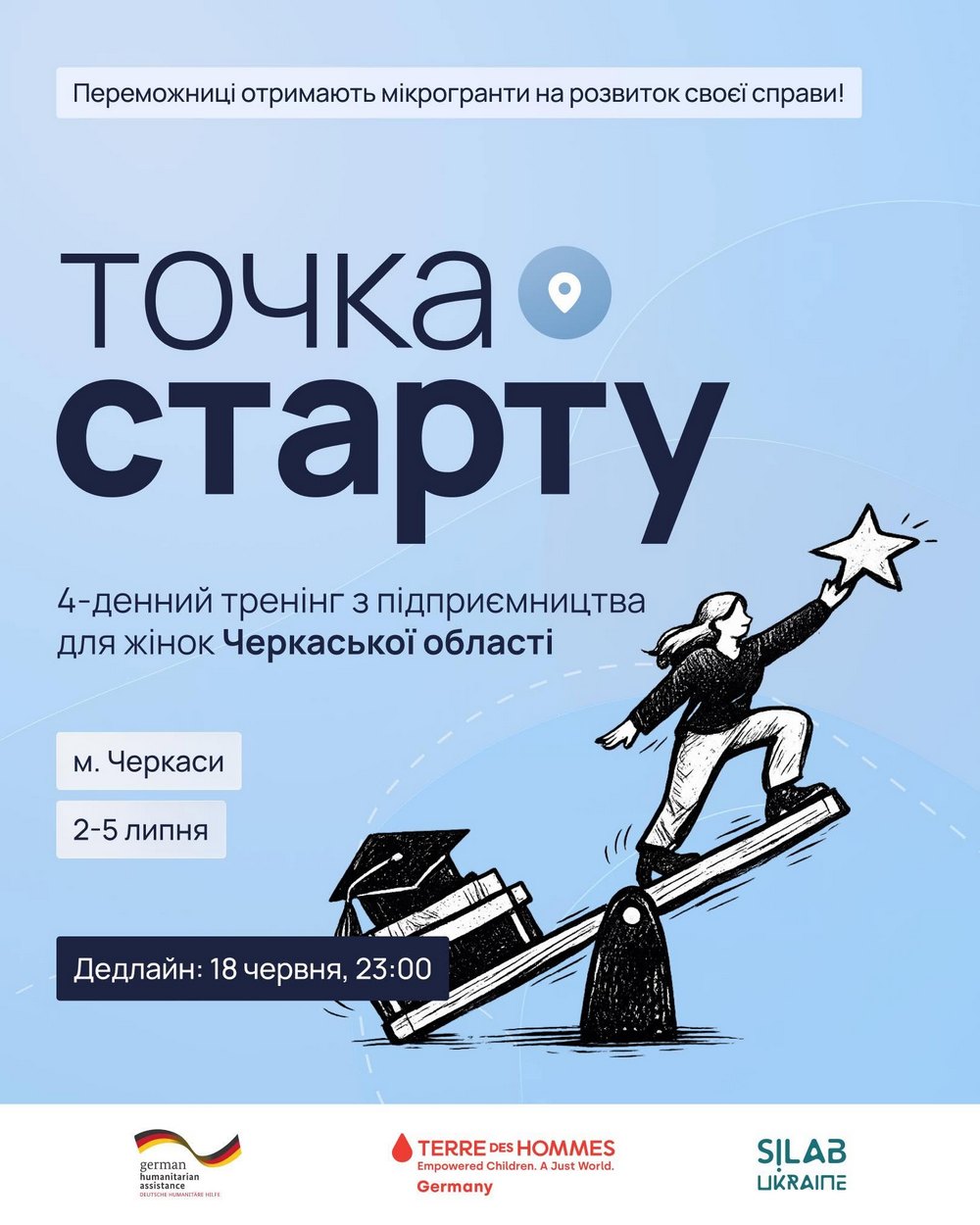 Безкоштовне навчання для жінок на Черкащині - хто може взяти участь і отримати грант на власну справу