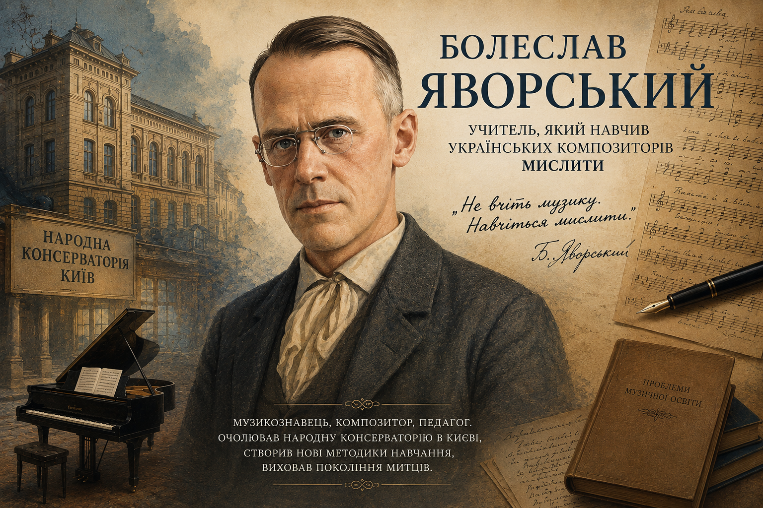 Постать дня: Болеслав Яворський - учитель українських композиторів, який випередив свій час 1 Постать дня: Болеслав Яворський - учитель українських композиторів, який випередив свій час