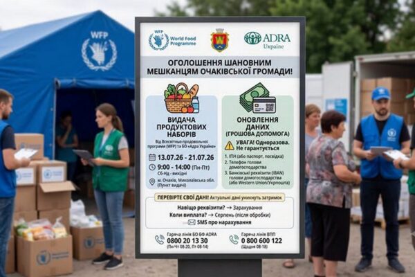Гуманітарна і грошова допомога на Миколаївщині – видаватимуть продуктові набори та збиратимуть дані для фінансової підтримки