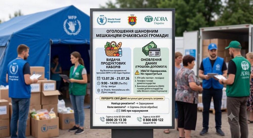 Продуктові набори, а потім гроші – допомога на Миколаївщині в одній із громад
