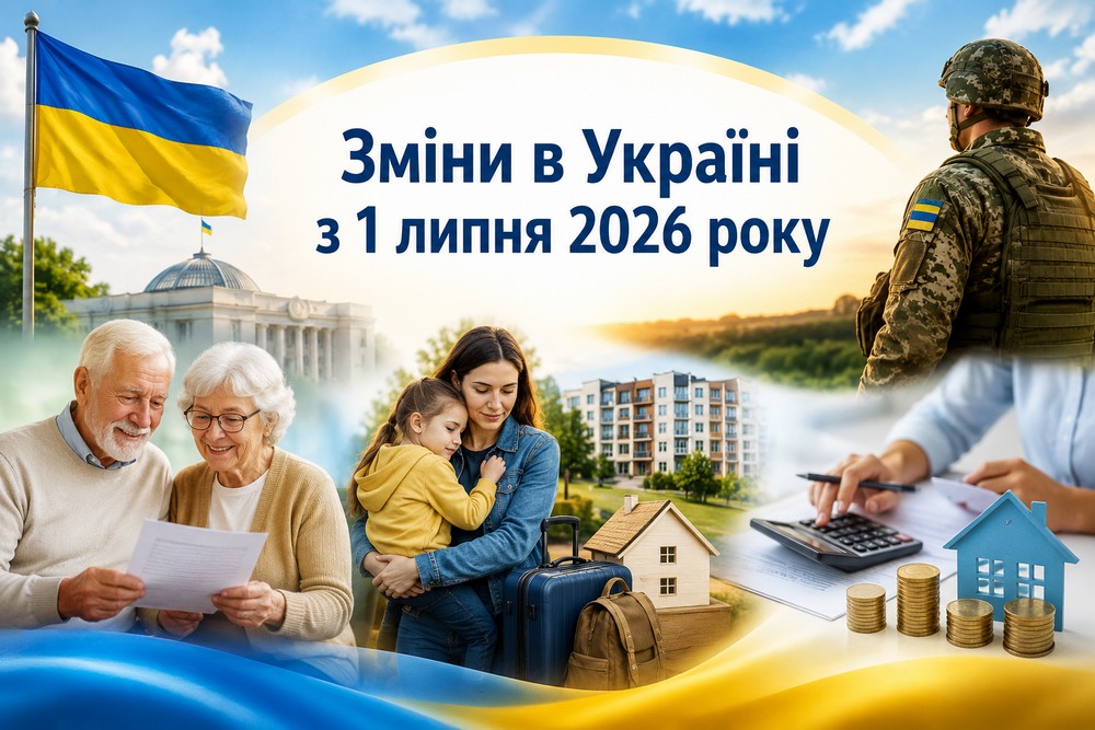 Пенсії, виплати ВПО, субсидії, зарплати військовим, бронювання, нові стандарти пального – головні зміни з 1 липня 2026 року