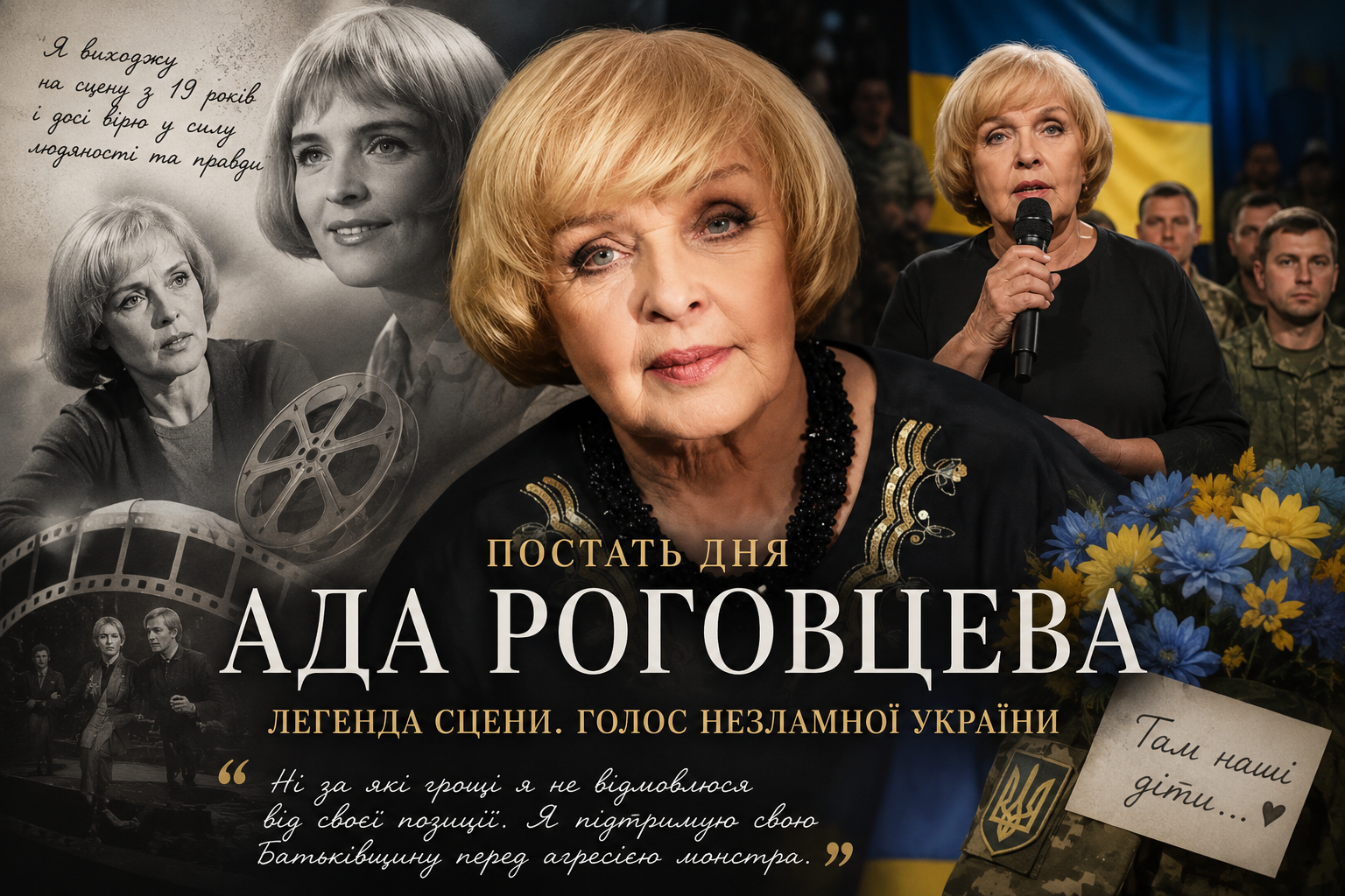 Постать дня: «Не смійте торгувати нами!» — Ада Роговцева, голос совісті української нації 1 Постать дня: «Не смійте торгувати нами!» — Ада Роговцева, голос совісті української нації
