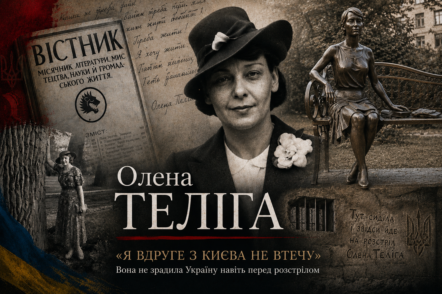 Постать дня: Олена Теліга – «Я вдруге з Києва не втечу»: вона не зрадила Україну навіть перед розстрілом 1 Постать дня: Олена Теліга – «Я вдруге з Києва не втечу»: вона не зрадила Україну навіть перед розстрілом