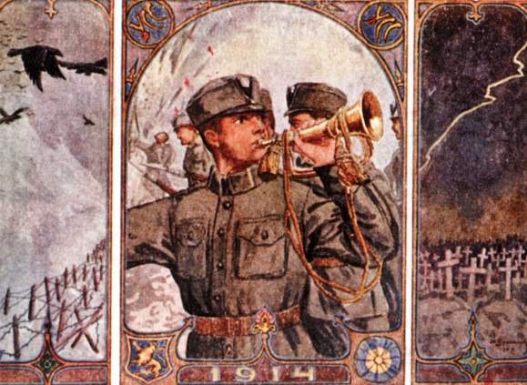 Листівка Юліана Буцманюка «На спомин головних боїв Українського легіону», 1918 рік (ілюстрація з ЕСУ)