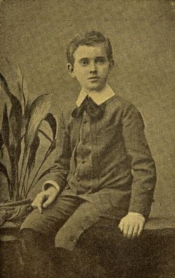 Януш Корчак в дитинстві, приблизно 1888, фронтіспіс з 'Króla Maciusia...