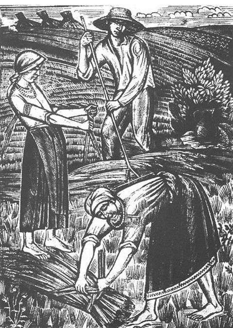 Ілюстрація до повісті С.Васильченком “Олив’яний перстень”, ксилографія, 1930 Ілюстрація до повісті С.Васильченком “Олив’яний перстень”, ксилографія, 1930