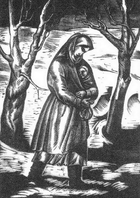 Ксилографія до поеми Т. Шевченка “Катерина”, 1928 Ксилографія до поеми Т. Шевченка “Катерина”, 1928
