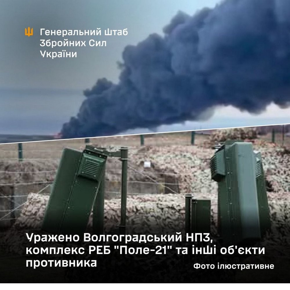 Уражено Волгоградський НПЗ, комплекс РЕБ "Поле-21" та інші об'єкти противника