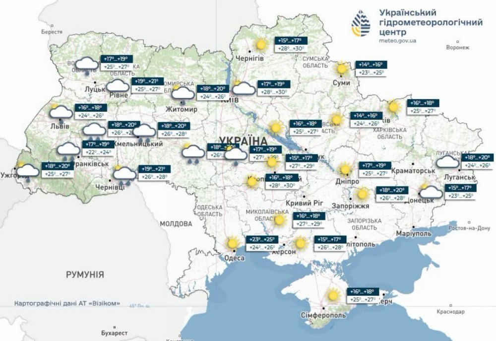 погода в Україні 19 липня 2 погода в Україні 19 липня 2