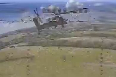ВІДЕО МОМЕНТУ: FPV-дроном уражено гелікоптер Мі-28 у Білгородській області сьогодні