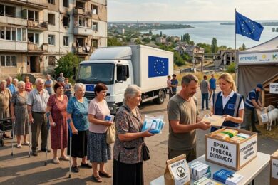 Комплексна гуманітарна допомога від ЄС: 20 000 українців у прифронтових зонах отримають підтримку